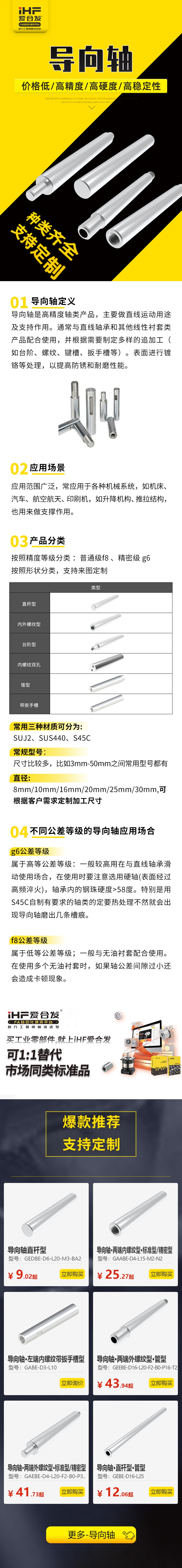 帶你30秒了解導(dǎo)向軸，支持定制！