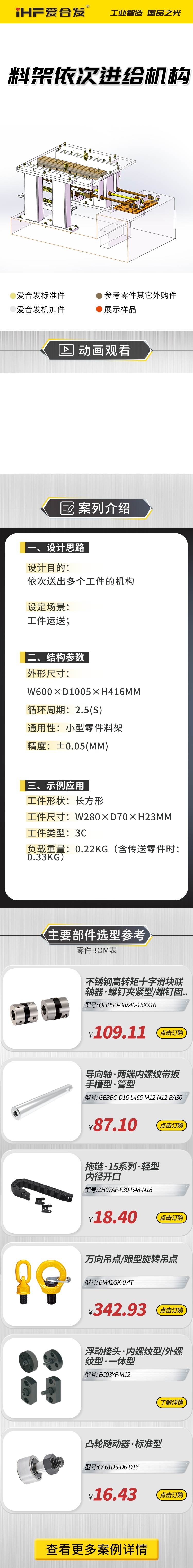 愛合發(fā)案例剖析：料雜架依次進給機構(gòu)！